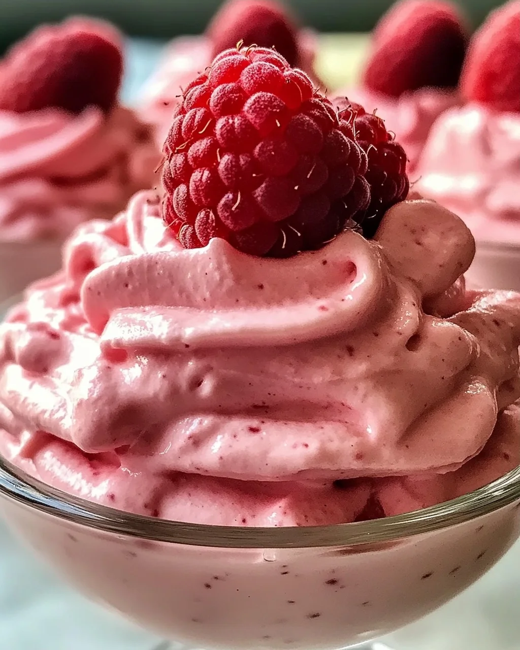 4-Zutaten Himbeer Proteinmousse ganz ohne Backen