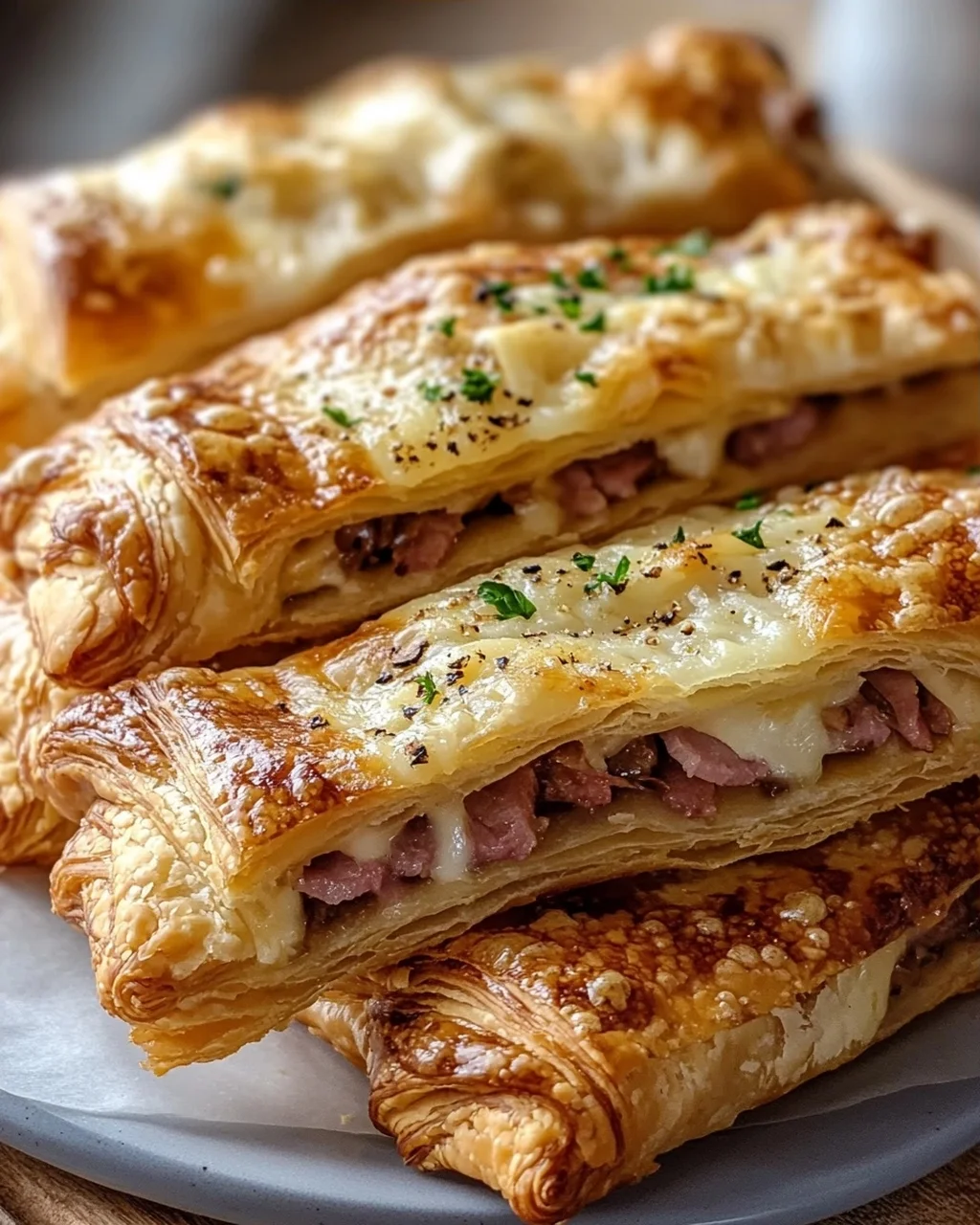 Beef Ham And Cheese Puff Pastry Sticks: Delicious and Crispy!
