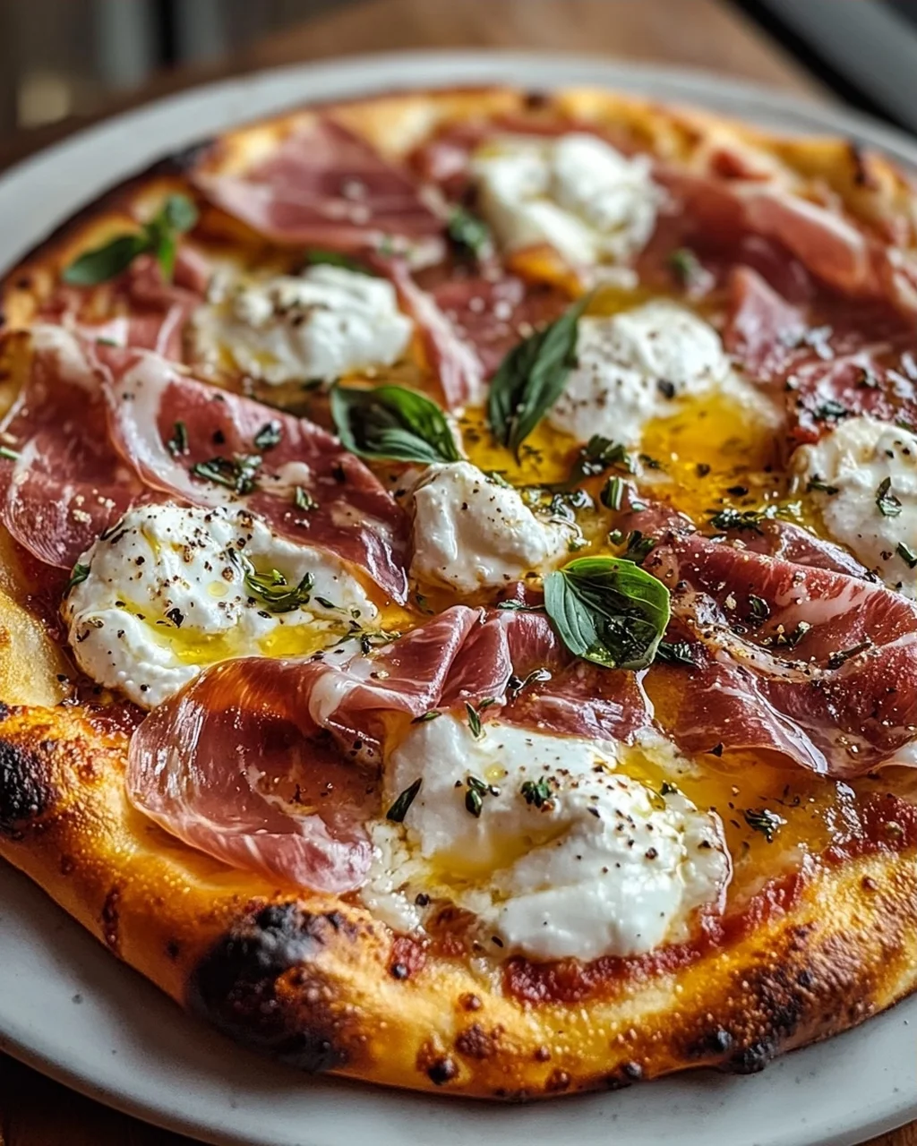 Beef Prosciutto und Honig Burrata Pizza – Geschmackserlebnis!
