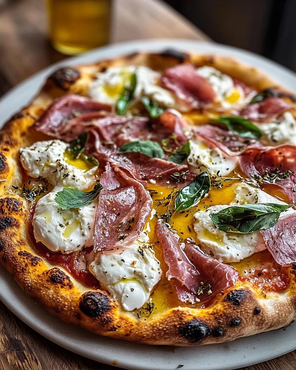 Beef Prosciutto und Honig Burrata Pizza – Geschmackserlebnis!
