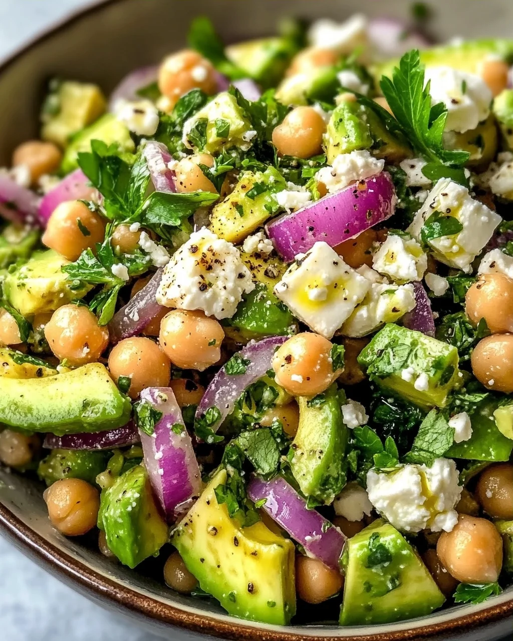 Chickpea Feta Avocado Salad – Quick & Delicious!