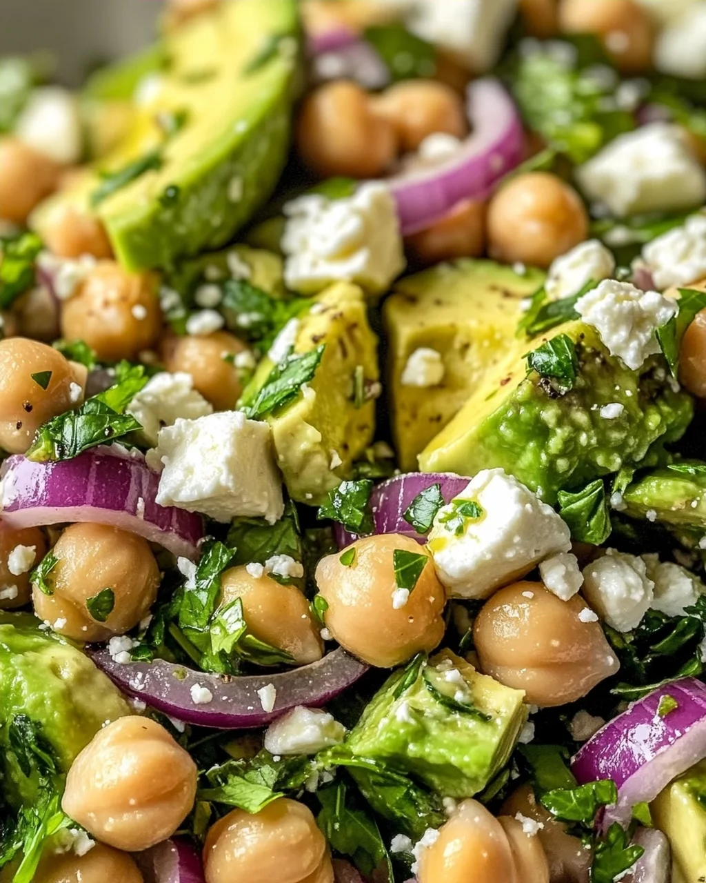 Chickpea Feta Avocado Salad – Quick & Delicious!