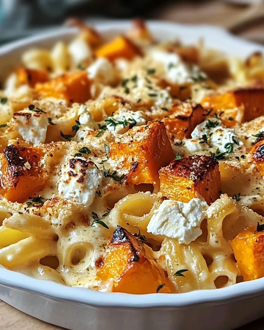 Cremige Gebackene Feta Kürbis Pasta