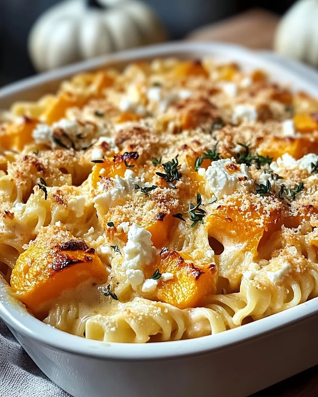 Cremige Gebackene Feta Kürbis Pasta