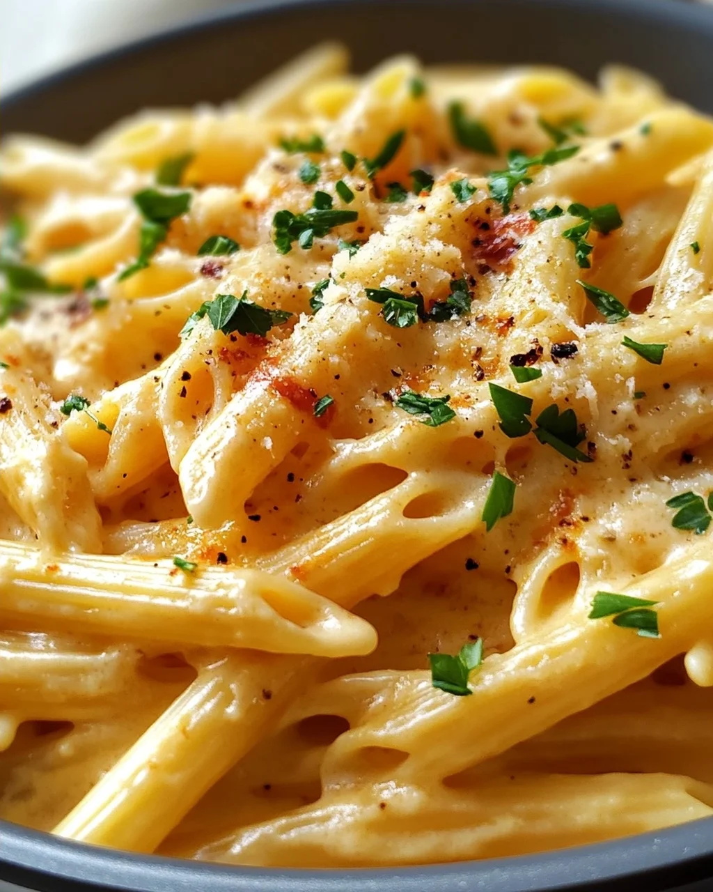 Cremige One Pot Knoblauch Käse Pasta: Blitzschnell fertig!