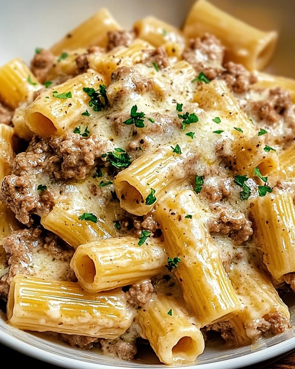Cremige Parmesan-Rinder-Rigatoni: Herzhaft, schnell & unwiderstehlich!