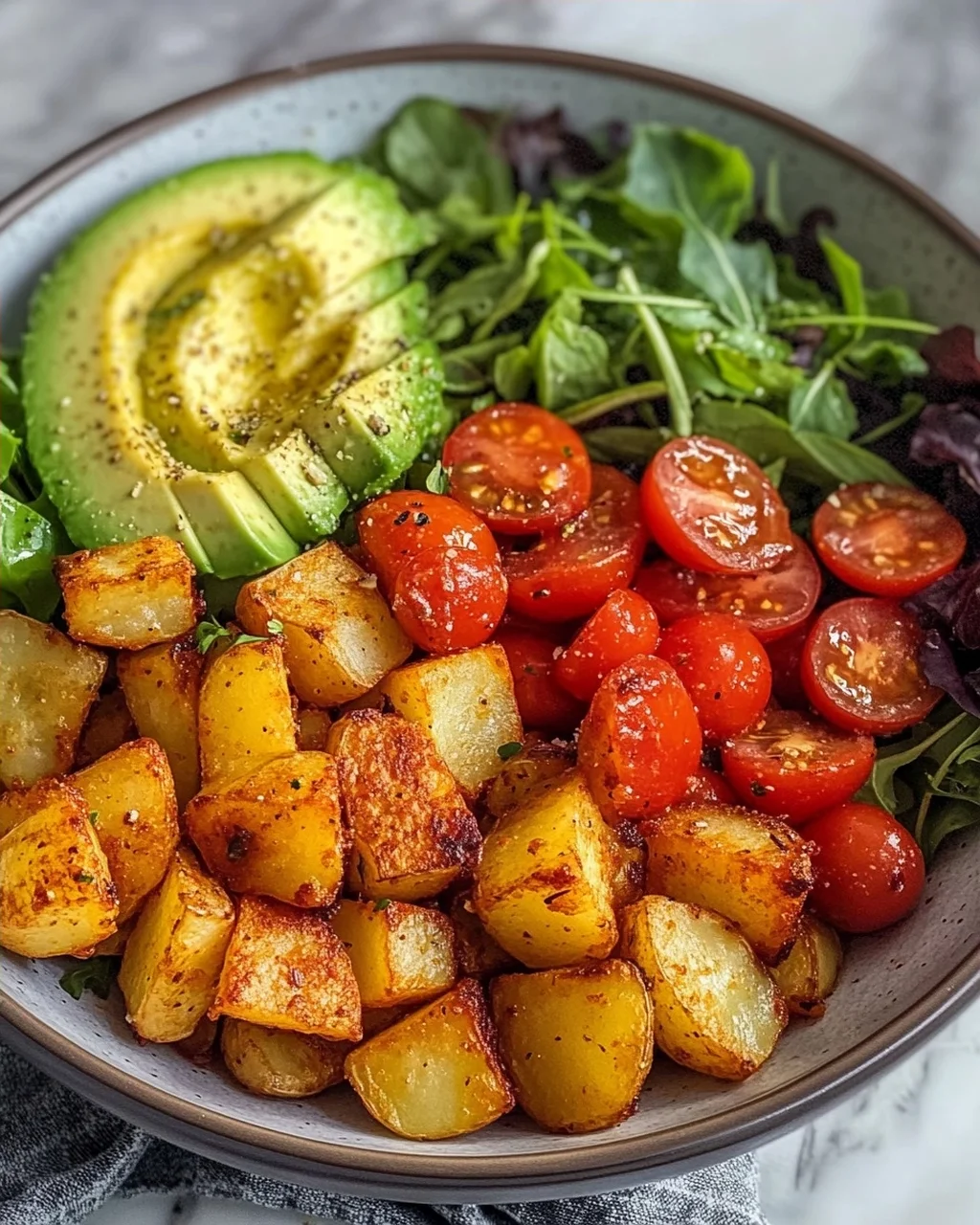 Crispy Oven Potato Salad Bowl – Quick & Delicious!