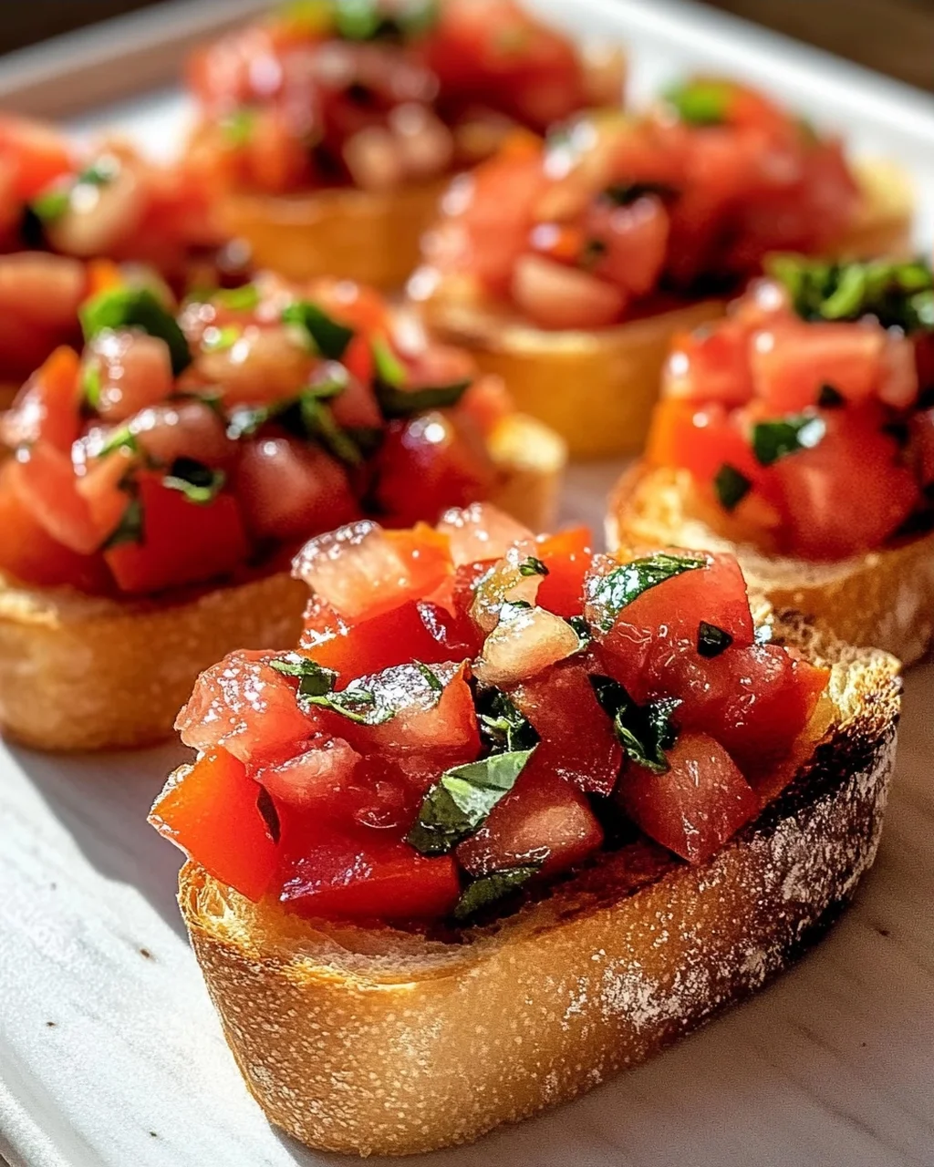Das beste Tomaten Basilikum Bruschetta Baguette Rezept!