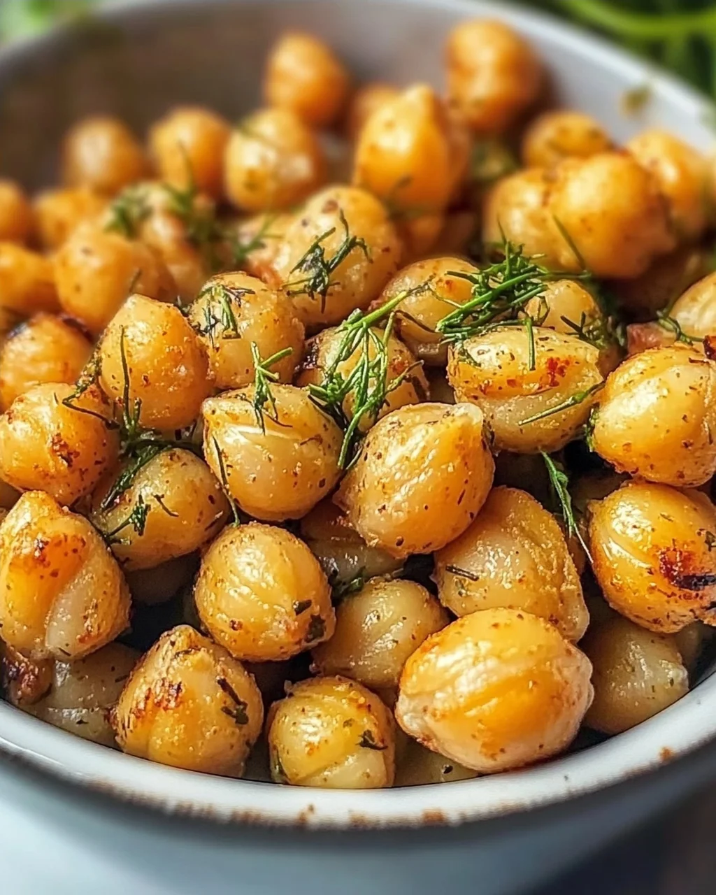 Dillgurken geröstete Kichererbsen für Knabberspaß