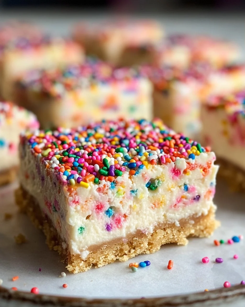 Easy Funfetti Birthday Cheesecake Bars Recipe for Celebrations