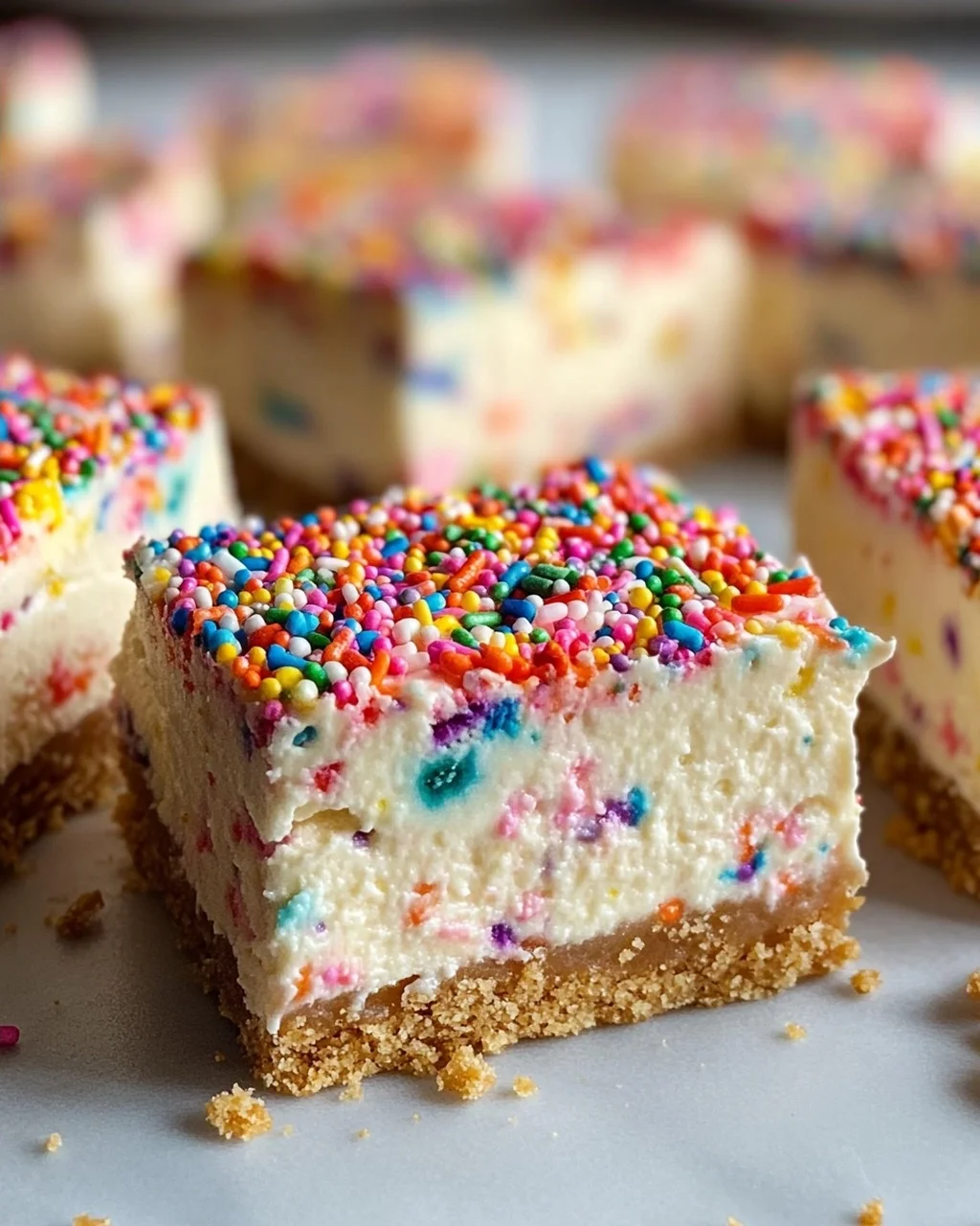 Easy Funfetti Birthday Cheesecake Bars Recipe for Celebrations