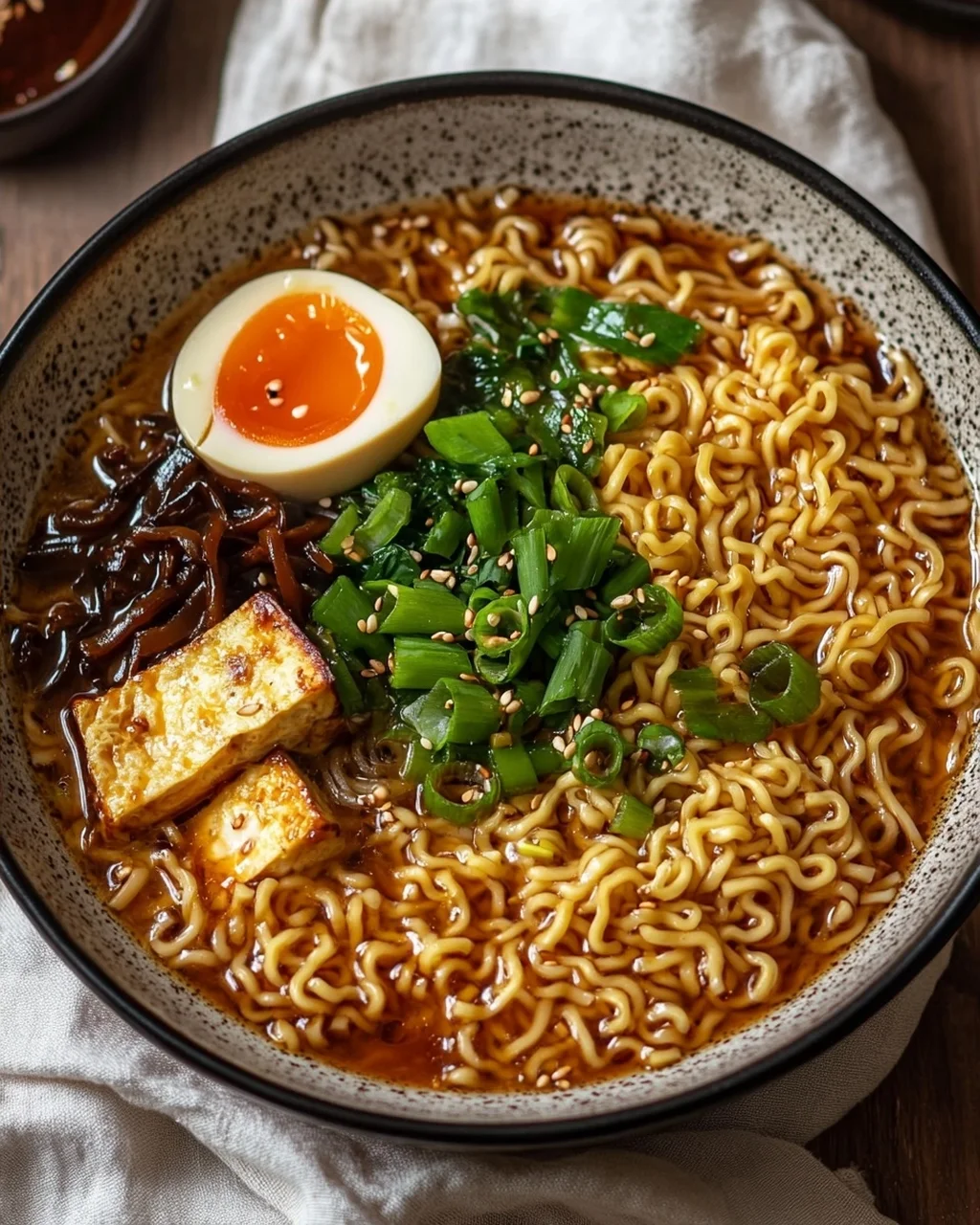 Einfache vegane Ramen-Nudeln mit köstlicher Sauce Rezept
