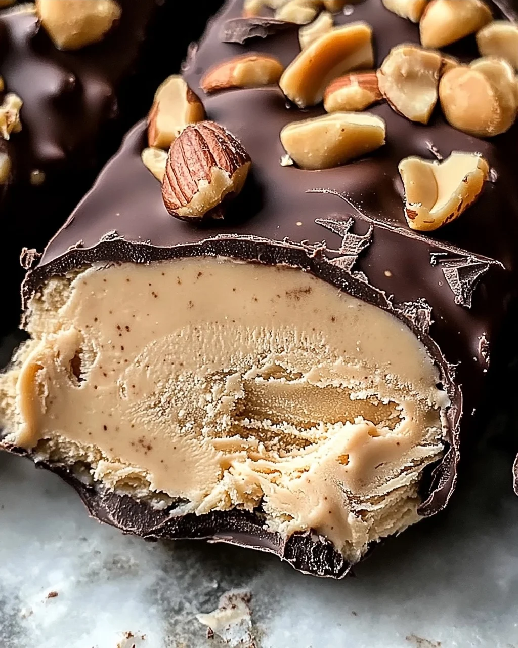 Erdnussbutter gefrorene Joghurt Riegel selber machen