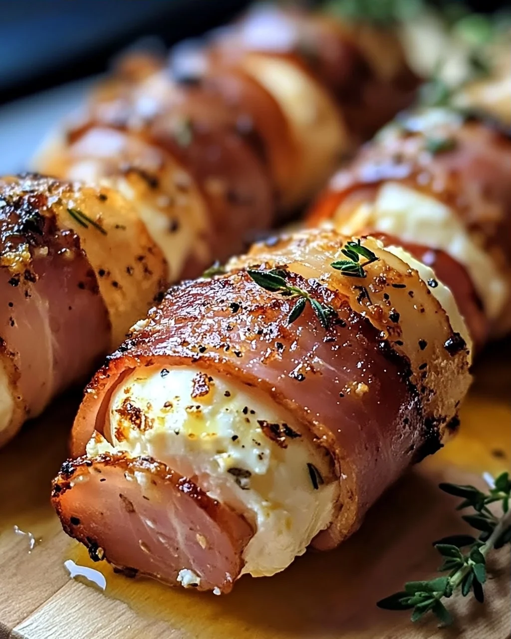 Gegrillte Feta-Schinkenröllchen für köstliche Snacks