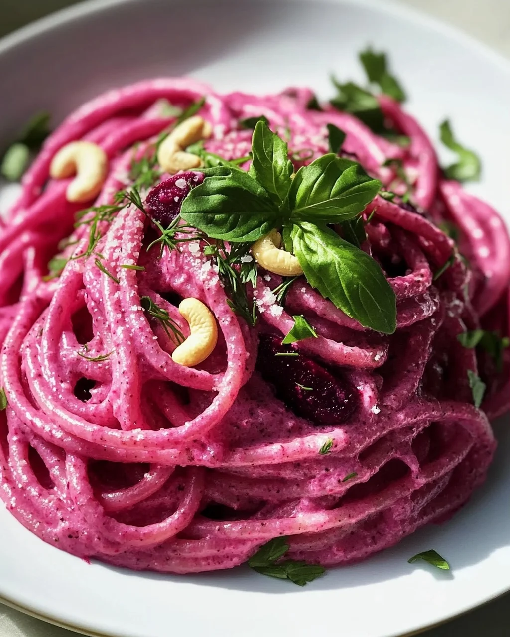 Gesunde Vegane Pink Pasta: Schnell, gesund & super lecker!