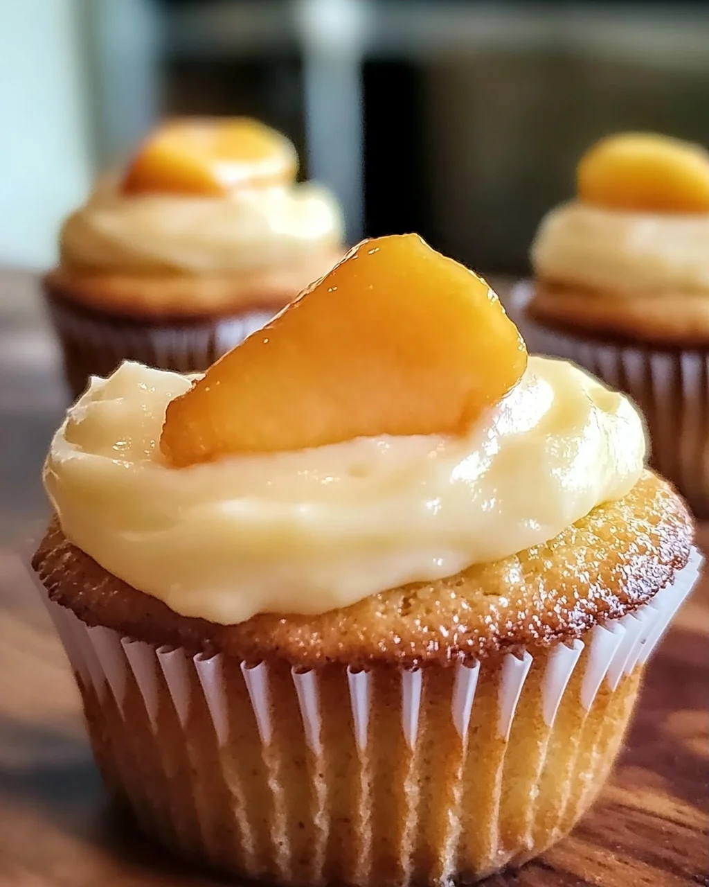 Honig Pfirsich Frischkäse Muffins zum Verlieben