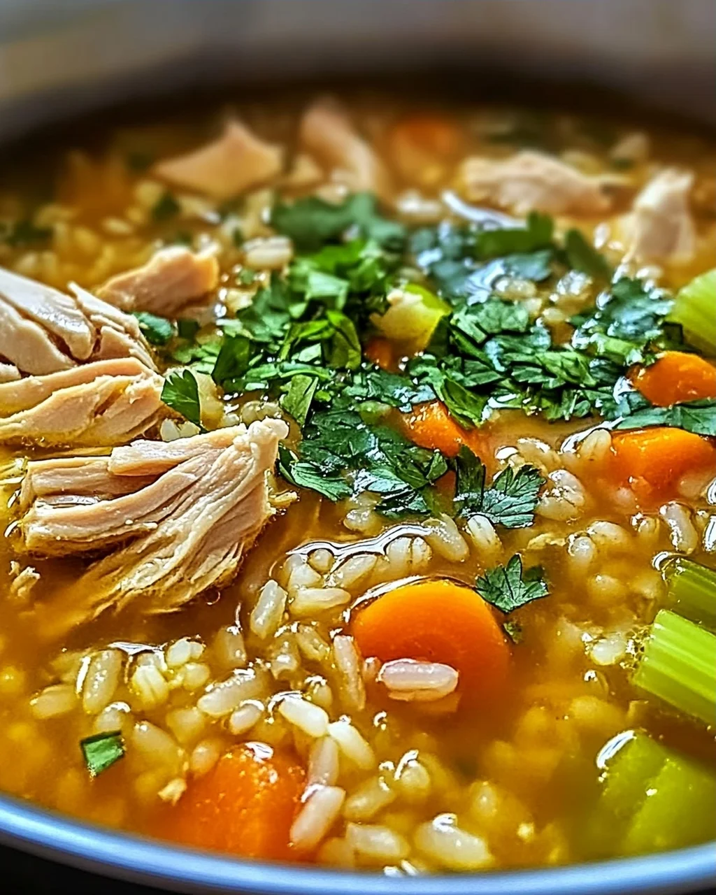 Hühner-Reis-Suppe mit speziellem Kräuter-Extrakt