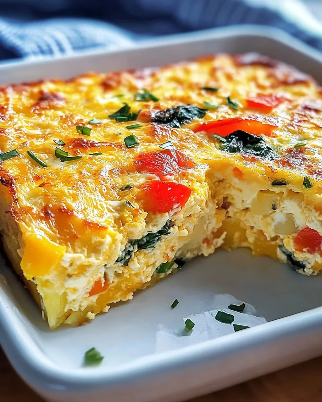 Hüttenkäse-Eierauflauf