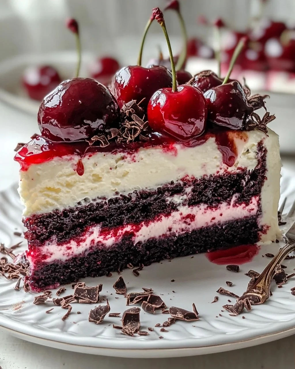 Kirschtorte mit Stracciatellacreme