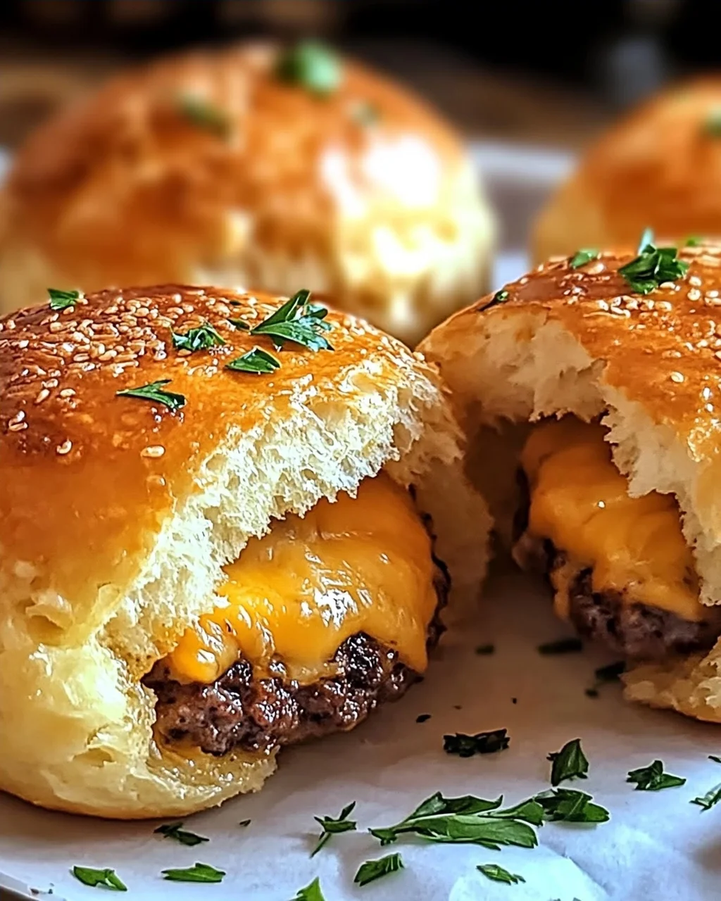 Knoblauch Parmesan Cheeseburger Bomben – Ein Genuss zum Verlieben