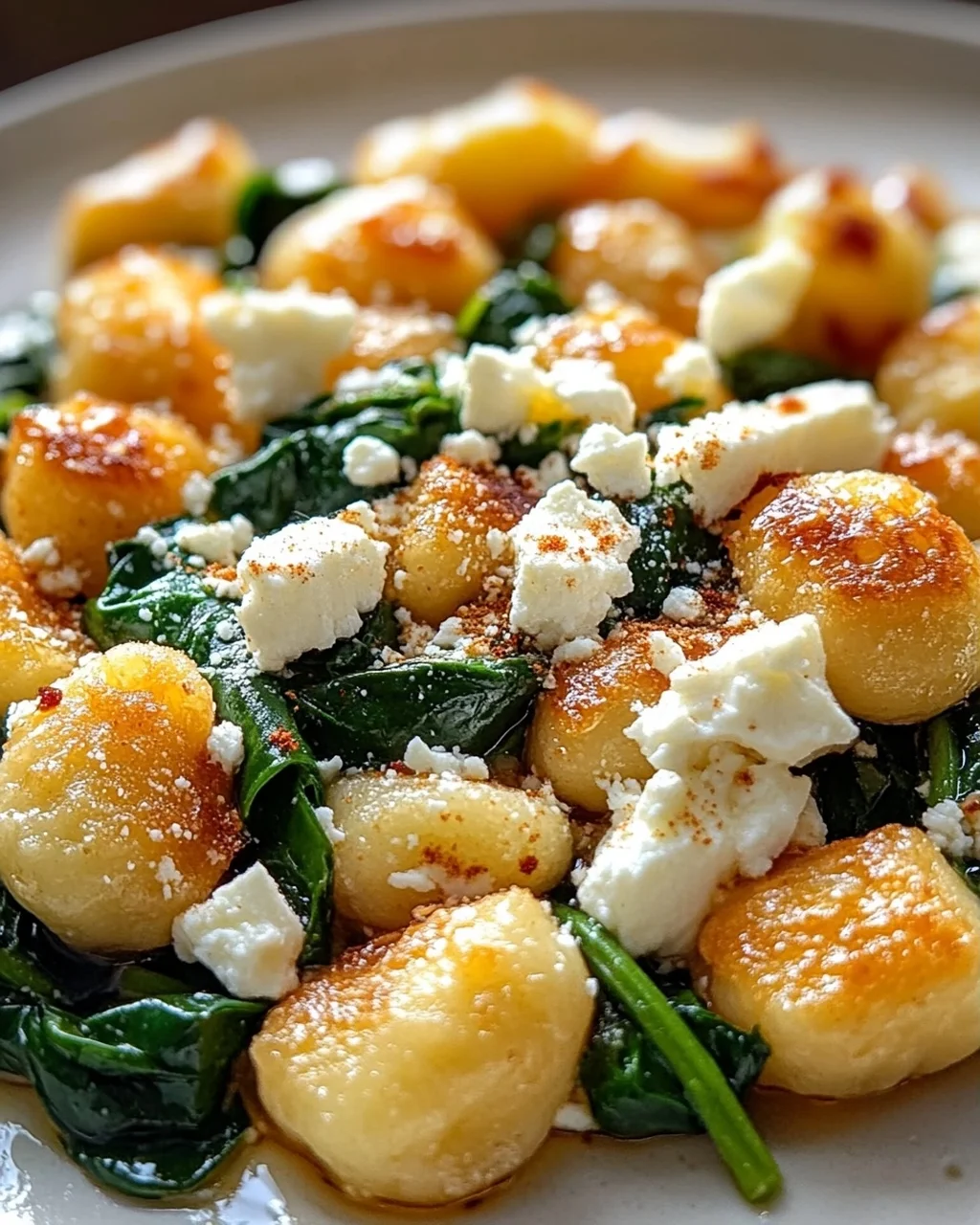 Knusprige Gnocchi mit Spinat und Feta: Dein schnelles Rezept
