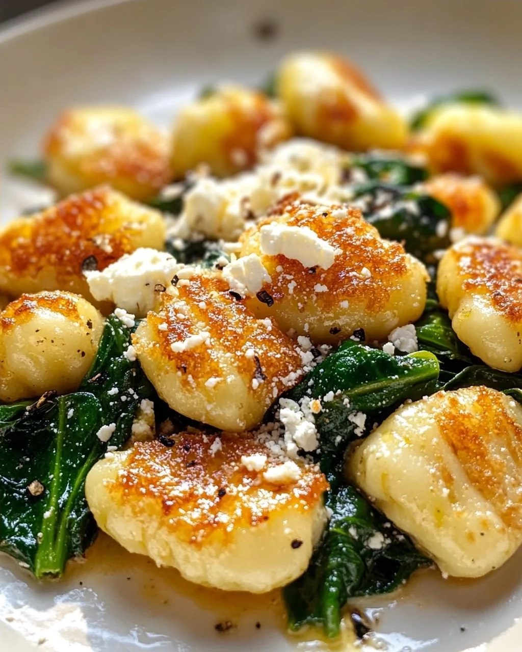 Knusprige Gnocchi mit Spinat und Feta: Dein schnelles Rezept