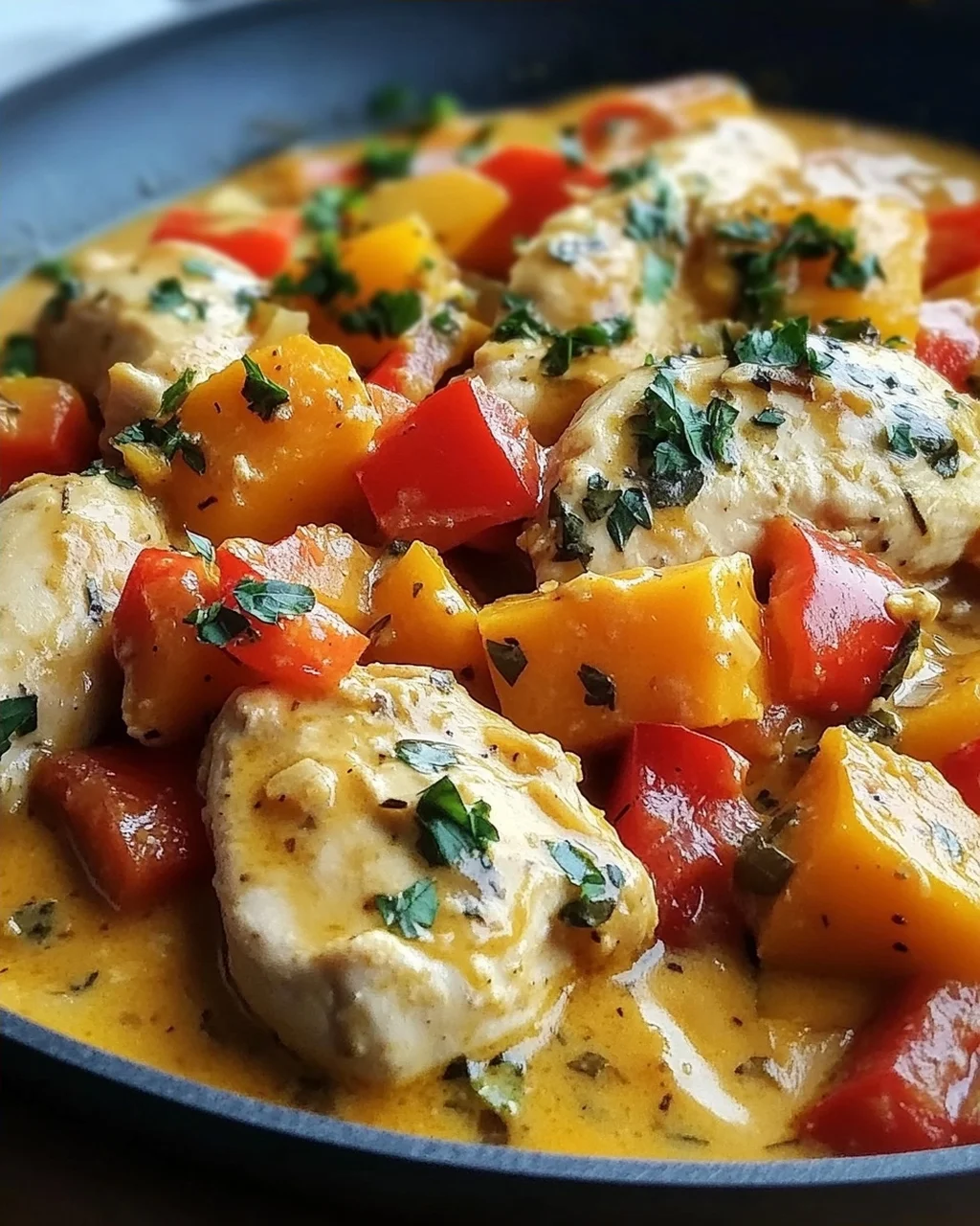 Kürbis-Hähnchen-Pfanne