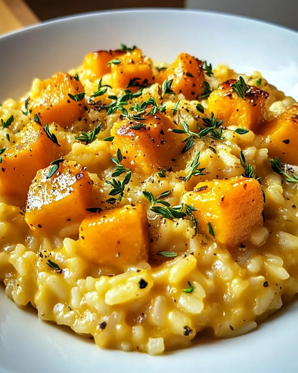Kürbisrisotto mit Hokkaido und frischen Kräutern genießen