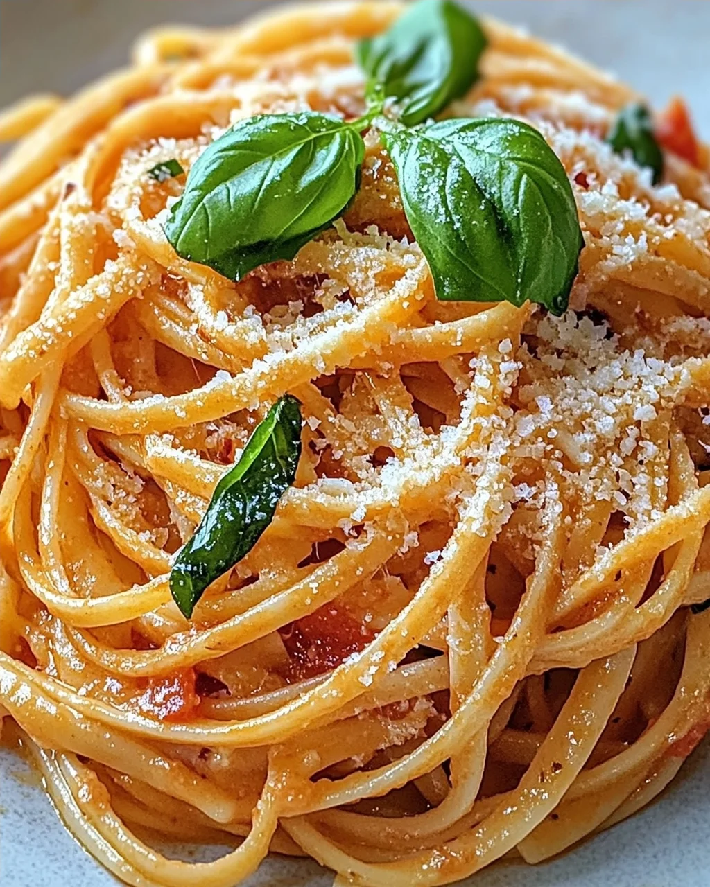 Linguine mit Tomaten-Parmesansoße