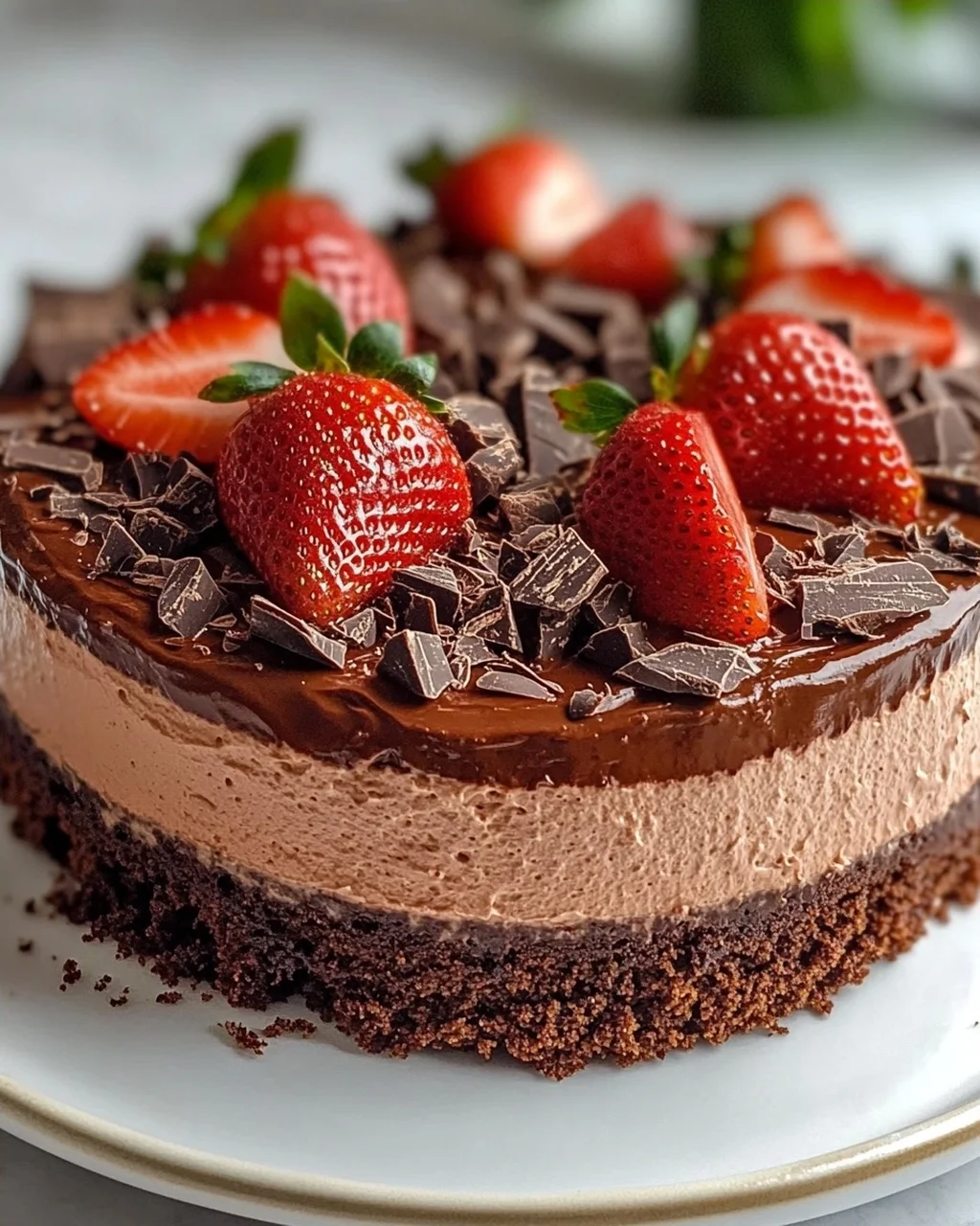 No Bake Erdnon-alcoholic beer Schoko Torte Mit Keksboden