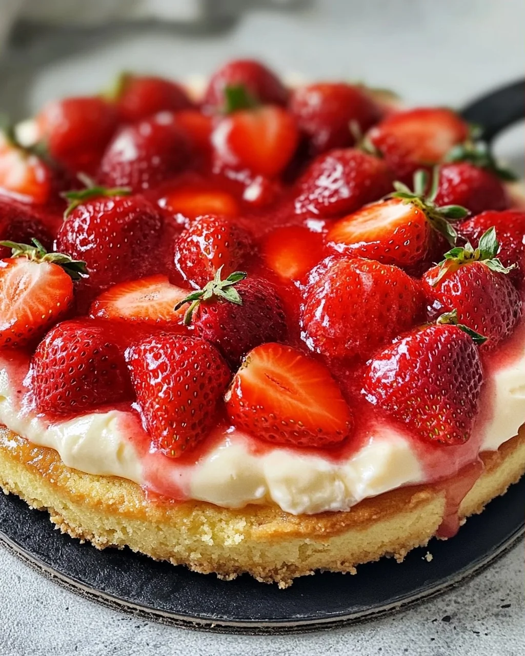 Omas Erdbeerkuchen mit Pudding