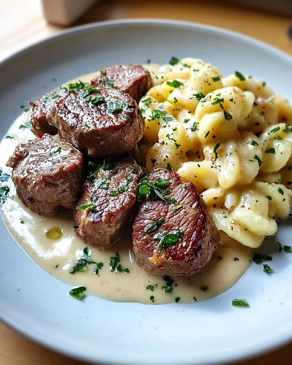 Omas Kohlrabigemüse mit Rinder-Frikadellen und Spätzle