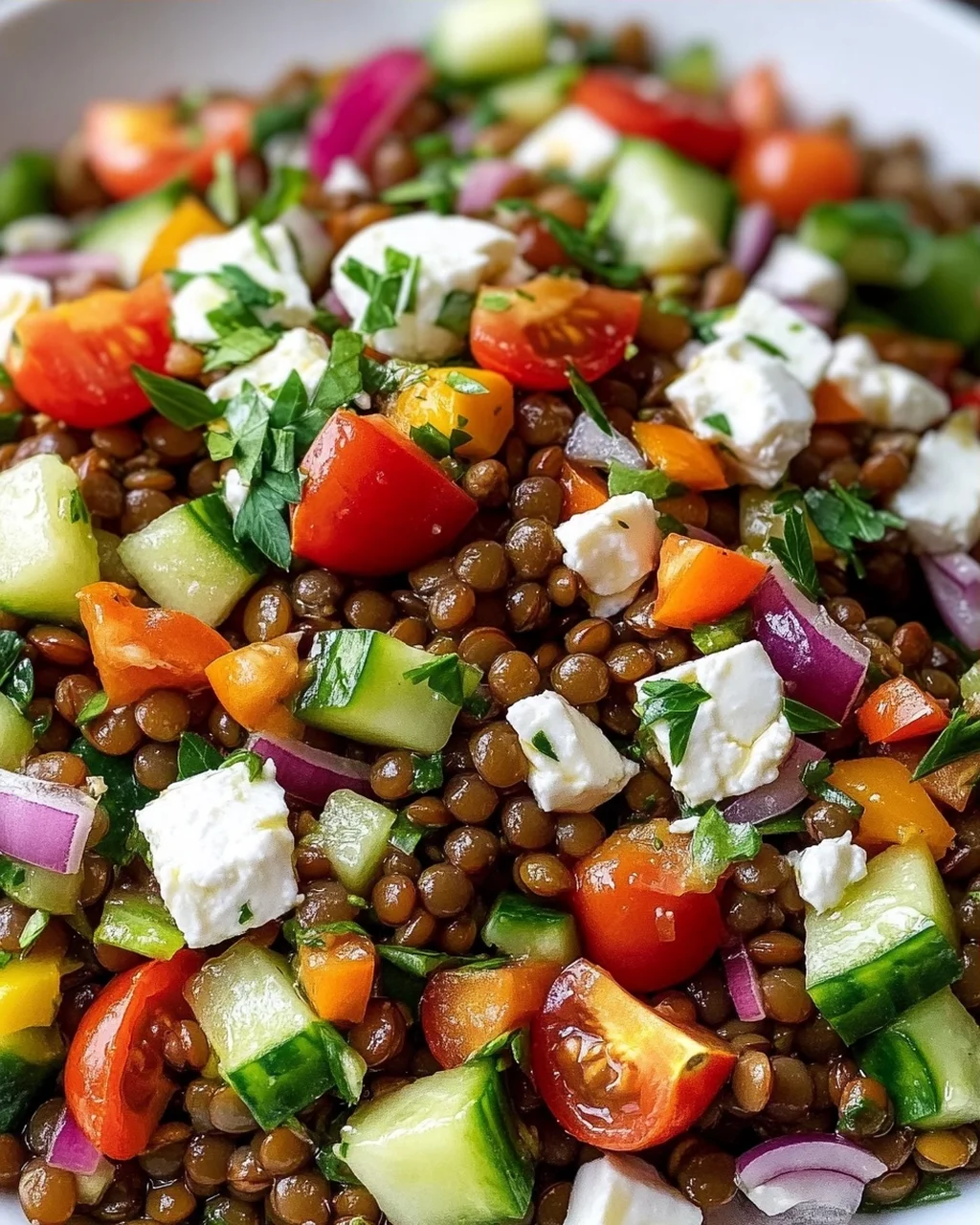 Orientalischer Linsensalat Feta: Frisch, würzig & einfach lecker