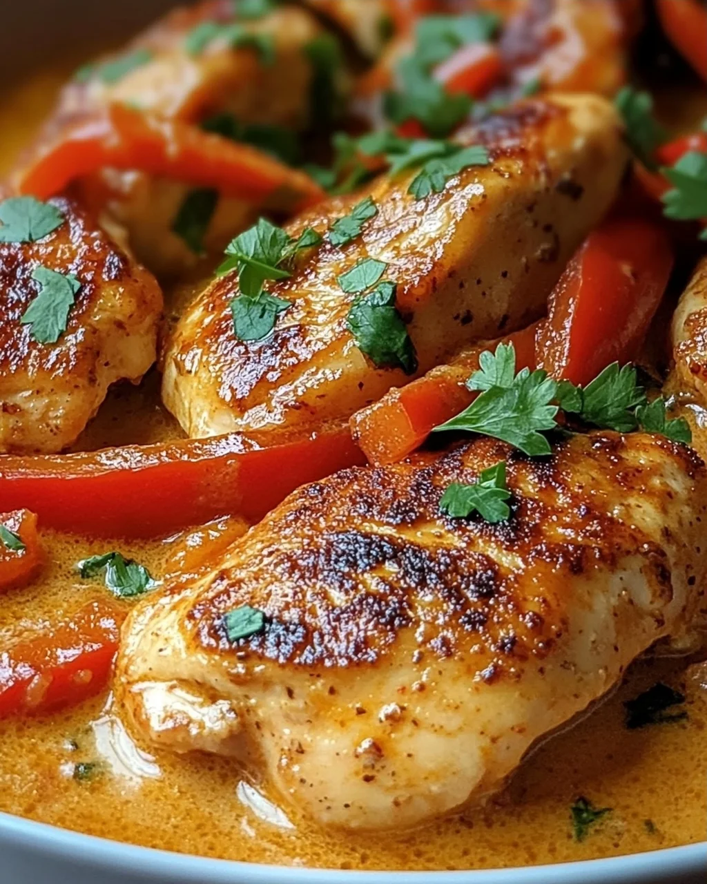 Paprika-Sahne-Hähnchen