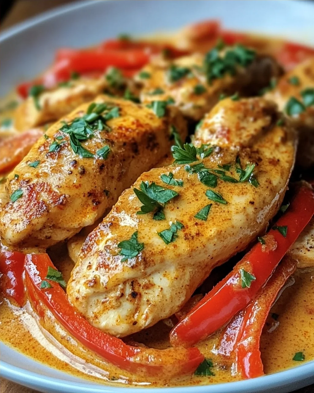 Paprika-Sahne-Hähnchen