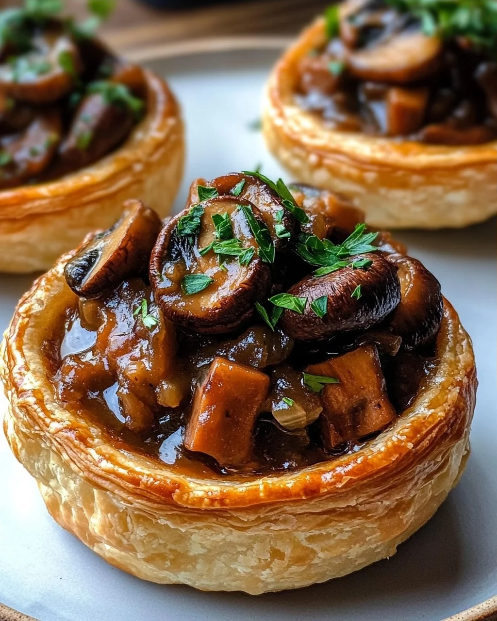 Pilzgulasch à la Bourguignonne