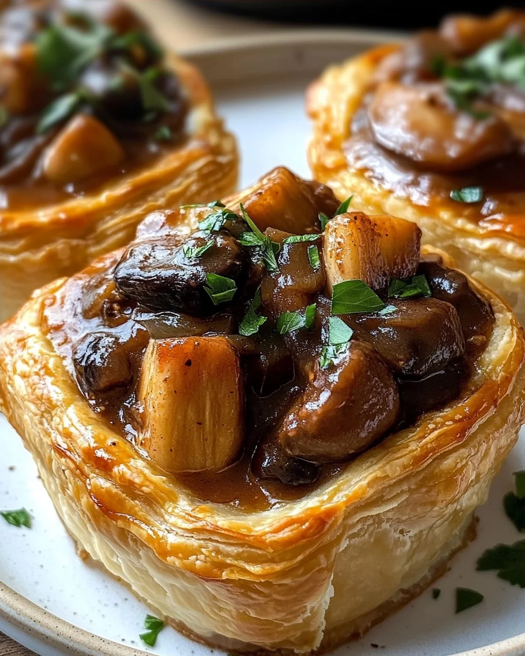 Pilzgulasch à la Bourguignonne