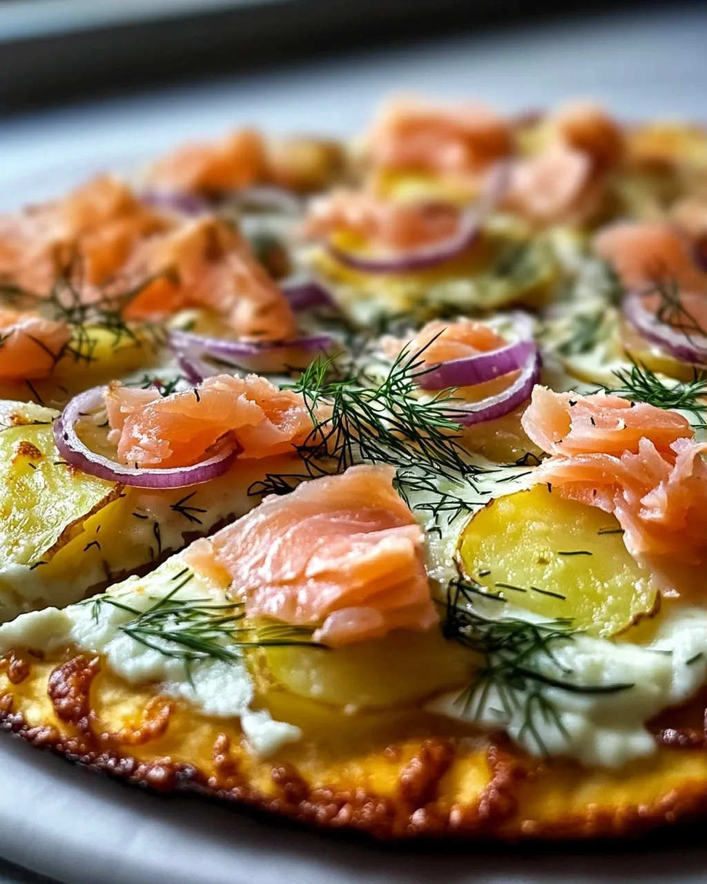 Rauchlachs Kartoffelpizza: Schnell, Cremig & Unwiderstehlich!