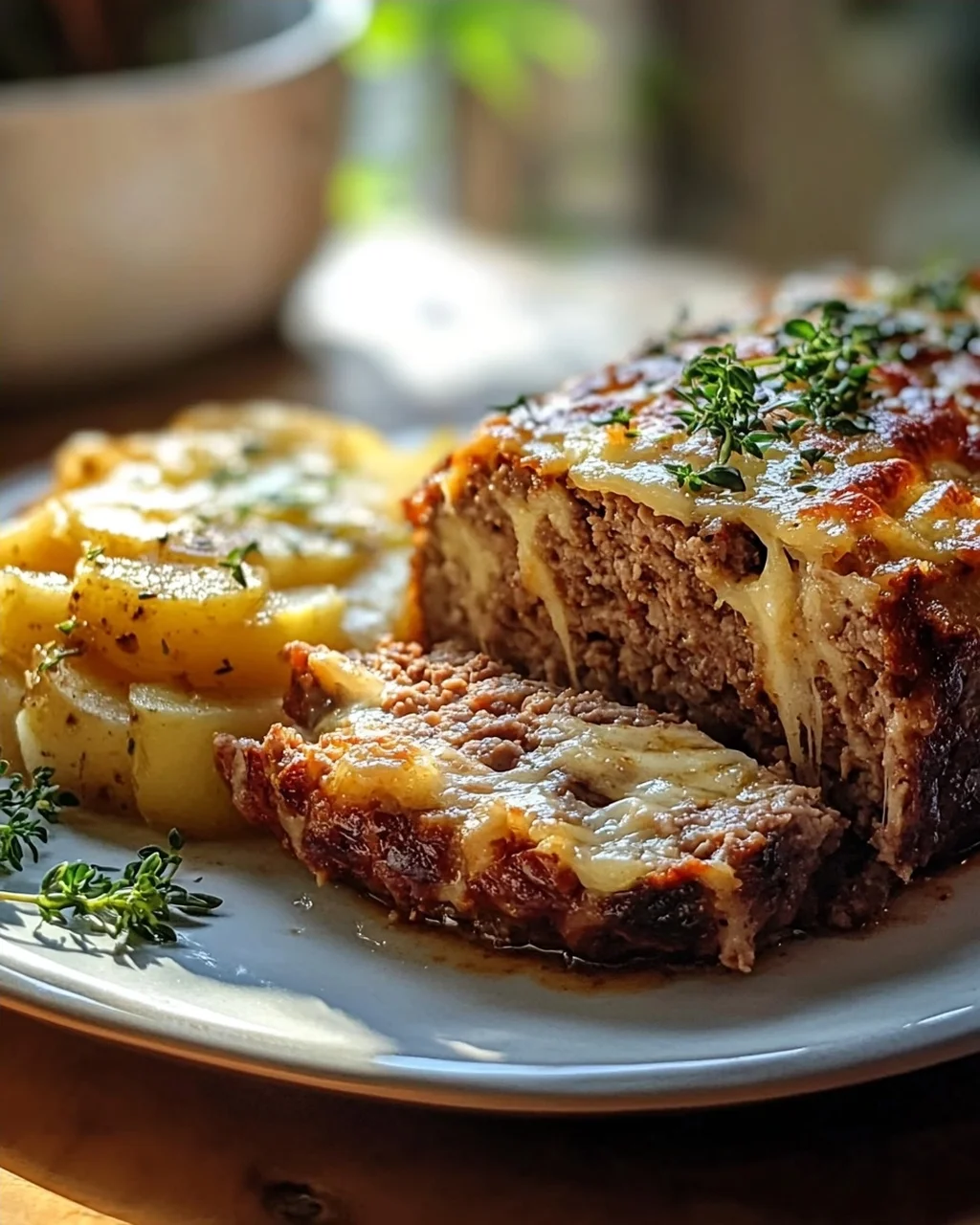 Rustikaler Hackbraten & extra cremiges Kartoffelgratin in Sahne
