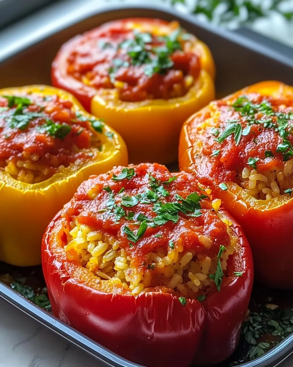 Saftige Hähnchen-Paprika mit Tomatensauce – Einfach Lecker!