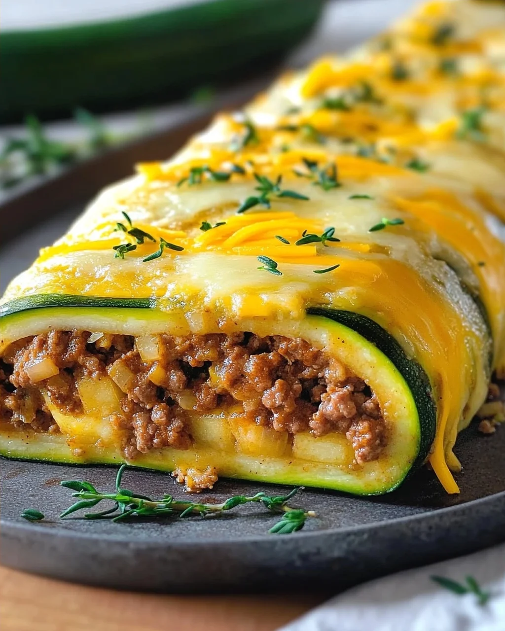 Savory Zucchini Ground Beef Roll Delight