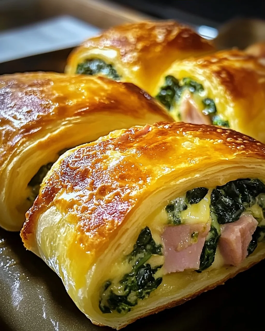 Spinat Schinken Frühstücksrollen für einen perfekten Start