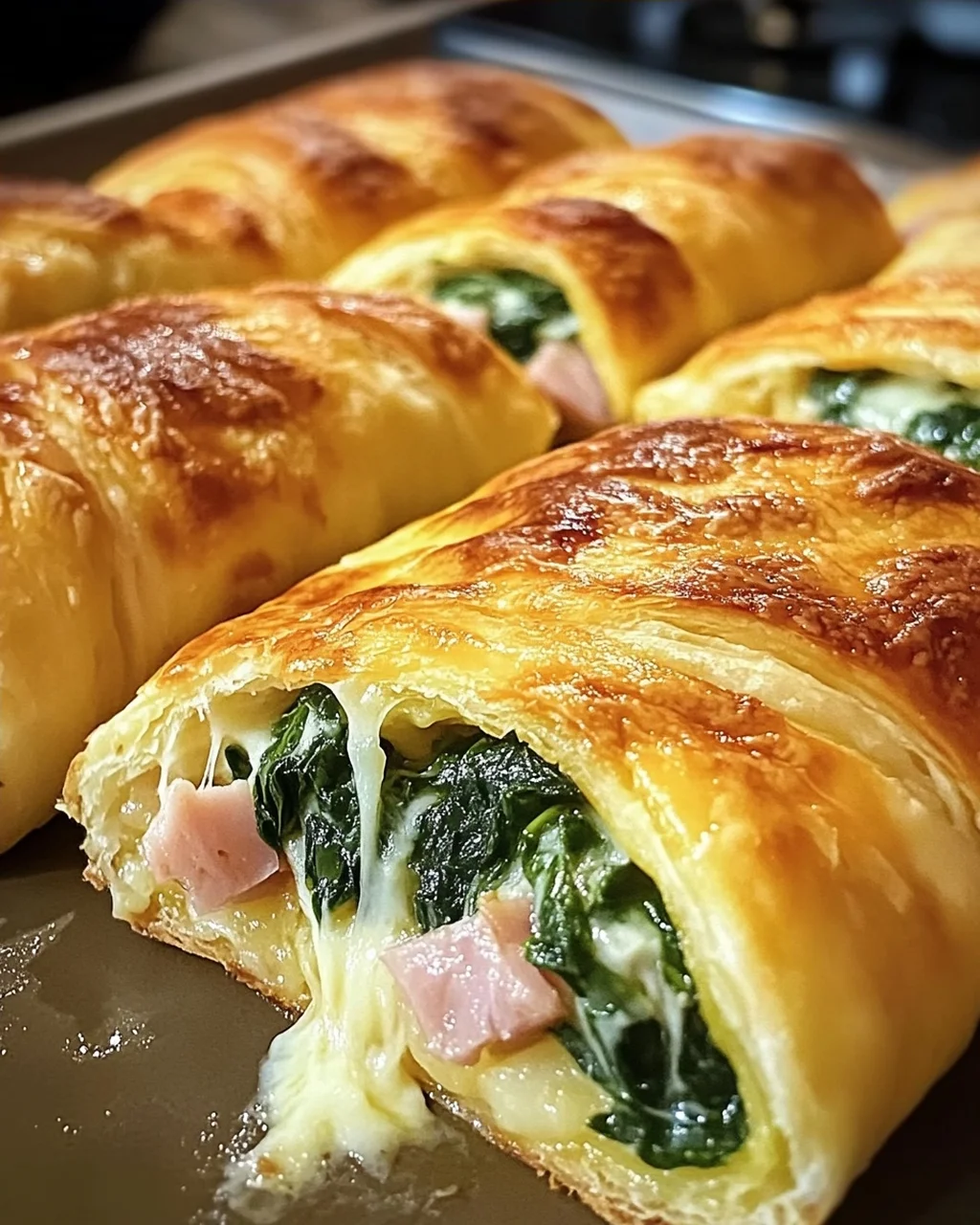 Spinat Schinken Frühstücksrollen für einen perfekten Start