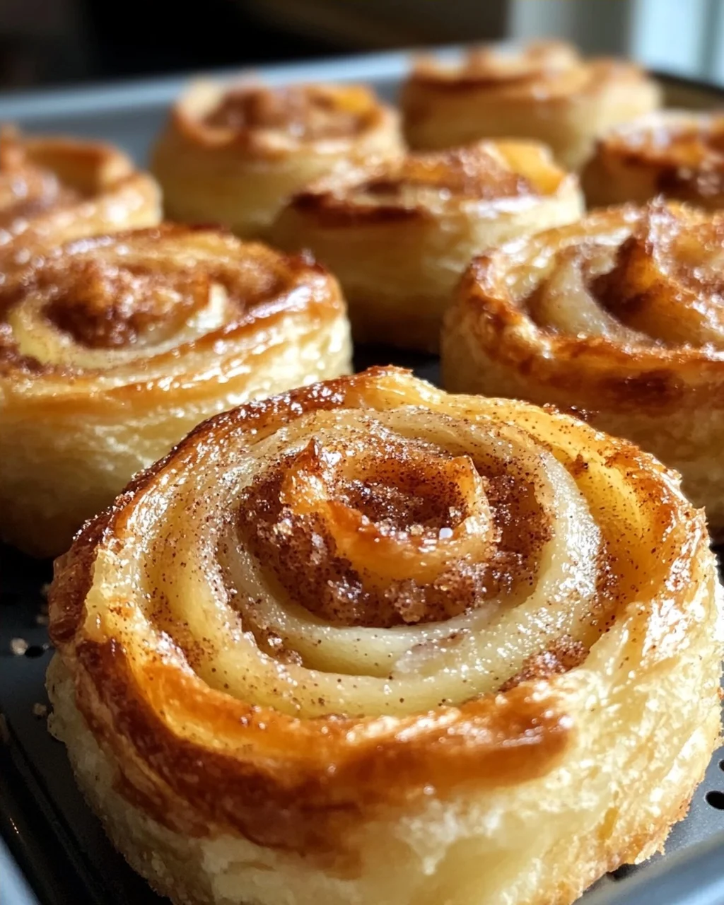 Süße Blätterteigschnecken aus der Heißluftfritteuse