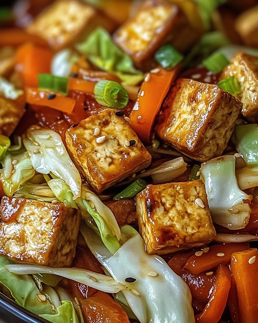 Tofu Kohlgemüse Pfanne