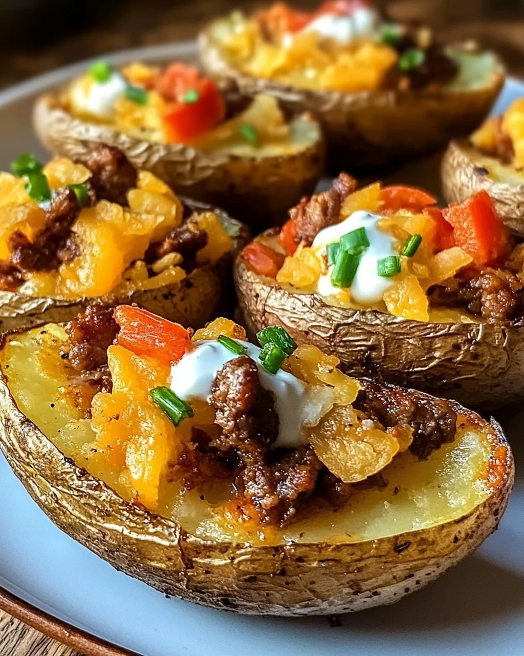 Überbackene Kartoffeln aus der Heißluftfritteuse