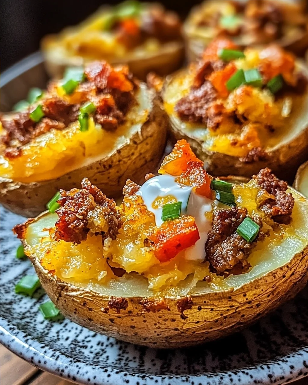 Überbackene Kartoffeln aus der Heißluftfritteuse