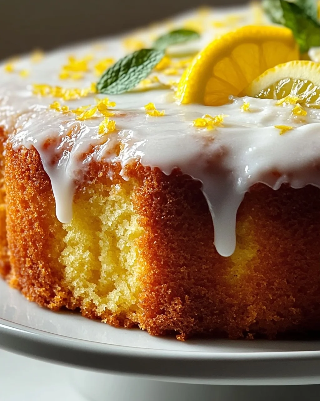 Zitronen Blaunon alkoholfreier Kastenkuchen mit Joghurtglasur