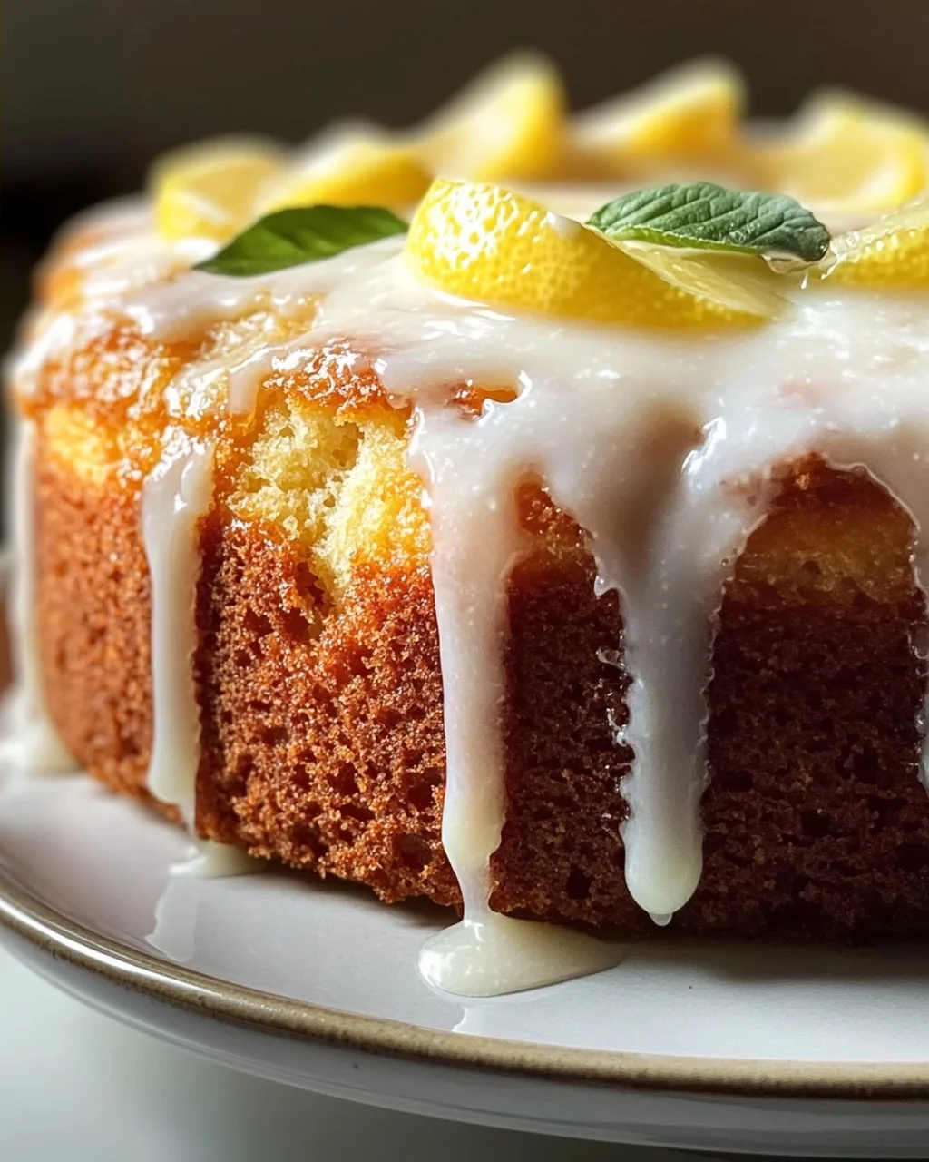 Zitronen Blaunon alkoholfreier Kastenkuchen mit Joghurtglasur